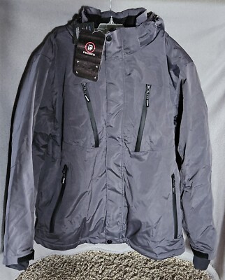 Mens Waterproof Ski Winter Coat /Medium /Gray/PHIBEE