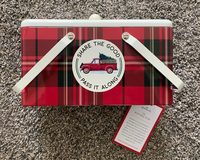 NEW- HALLMARK: THE GIVING TIN-SHARE THE GOODS. CHRISTMAS 2021