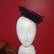 NWT Jeanne Simmons Black Fascinator Headband For Women