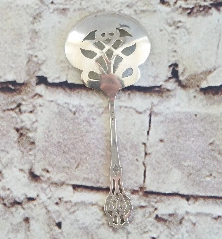 Lunt Plata Esterlina Chippendale 1910 Tenedor Limón Bon Cuchara Jalea Servidor De Colección Foto 3 de 4