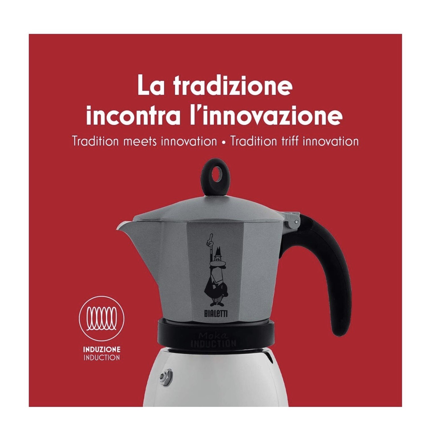 Moka Caffettiera In Alluminio 6 Tazze - Nero, Per Piano Cottura Gas/Elettrico - Foto 6