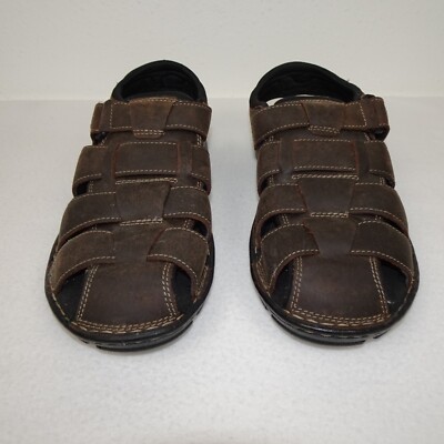 Rockport Brown Leather Fisherman Sandals | Comfort Walking Travel · Size 10 Rockport Fisherman Sandals Men main image 4