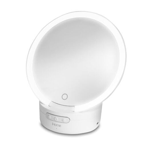 Makeup Mirror with Built-In Lights and Bluetooth Speaker for Travel, Portable Design for On-The-Go Use-image