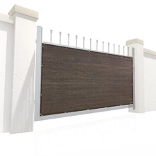 Gate Privacy Screen Gate Cover Door Barrier Gate Screen With Grommets in Brown