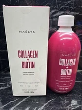 MAELYS COLLAGEN + BIOTIN ORANGE PEACH SUPERCHARGED LIQUID COLLAGEN 16.9oz NEW 🔥