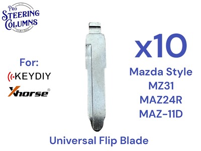 10x XHORSE KEYDIY UNIVERSAL FLIP KEY REMOTE KEY BLADES UNCUT MAZDA MZ31 MAZ24R