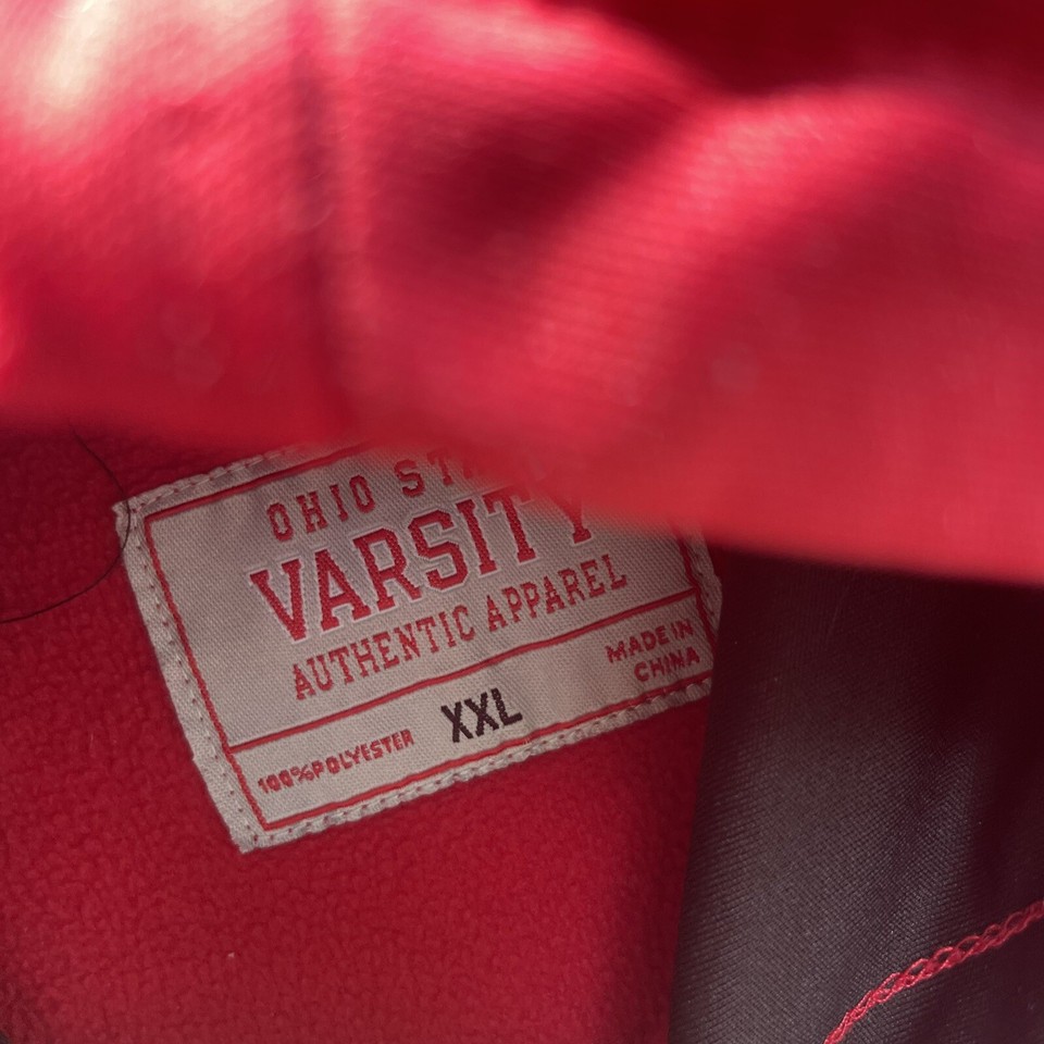 Ohio State Hoodie Mens XXL Buckeyes Red Varsity Authentic Apparel