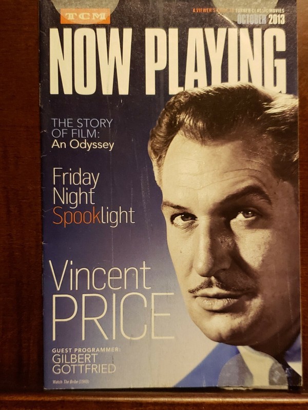 VINCENT PRICE ~ TCM NOW PLAYING ~ FRIDAY NIGHT SPOOKLIGHT ~  OCTOBER 2013