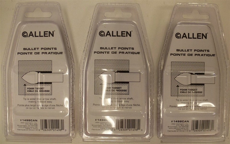 ALLEN 1498CAN Lot of 3 packs of 6 Fat Belly Bullet Points NEW | eBay