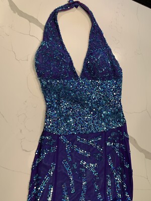 Party Dress Prom Cocktail Homecoming JASZ COUTURE by ADAGIO BEADED Blue  (12) | eBay