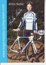CYCLING BRITTA NADLER Team KOGA-MIYATA Cycling Card Signed
