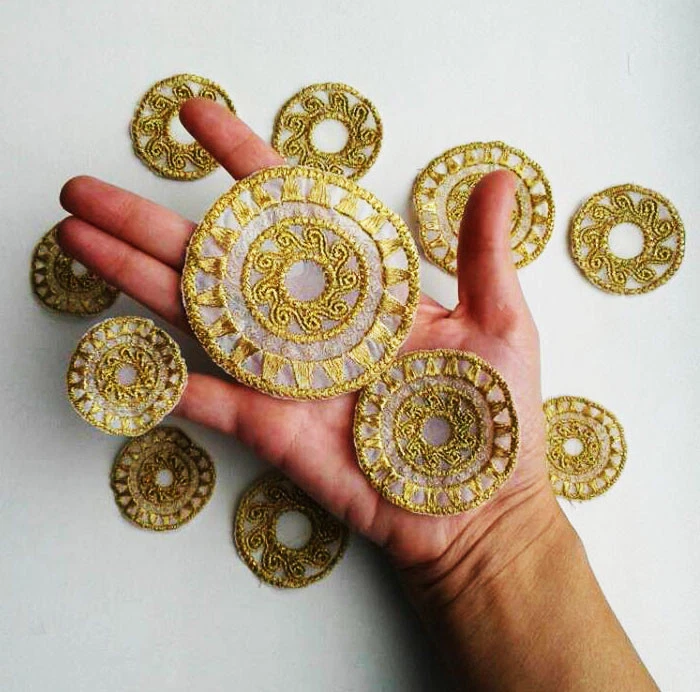 Greek golden symbol of the sun 11 pcs set Embroidered Patch - Image 2 of 4