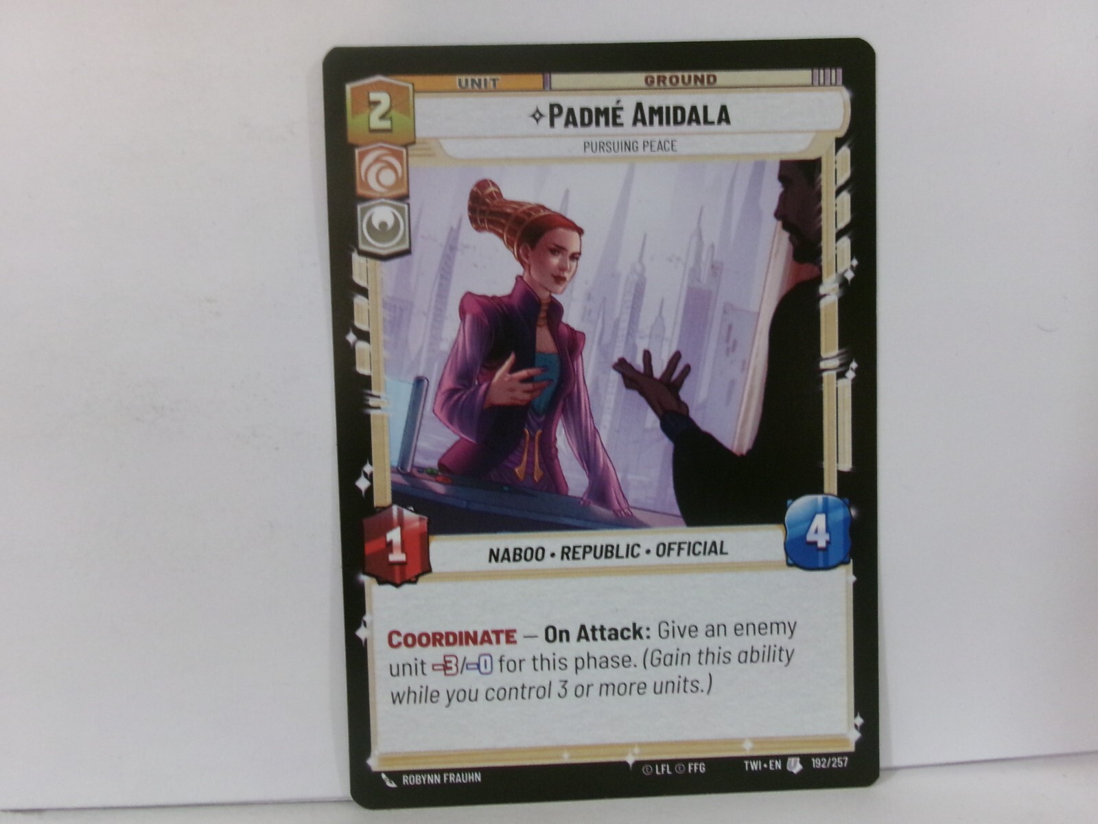 Star Wars Unlimited Padme Amidala (192/257) Twilight of the Republic LP