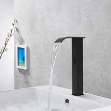 Infrarot Sensor Waschtischarmatur Wasserhahn Bad Einhand Mischbatterien Schwarz