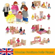 1:12 Dollhouse Miniature Wooden Furniture Kitchen Bedroom Dollhouse Accessories