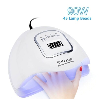 sun x5 MAX, Nail Lamp 90W UV LED Gel Nail Dryer Curing Manicure Pedicure