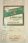 Vintage Novelty License To Lie joke april fool party birthday gift
