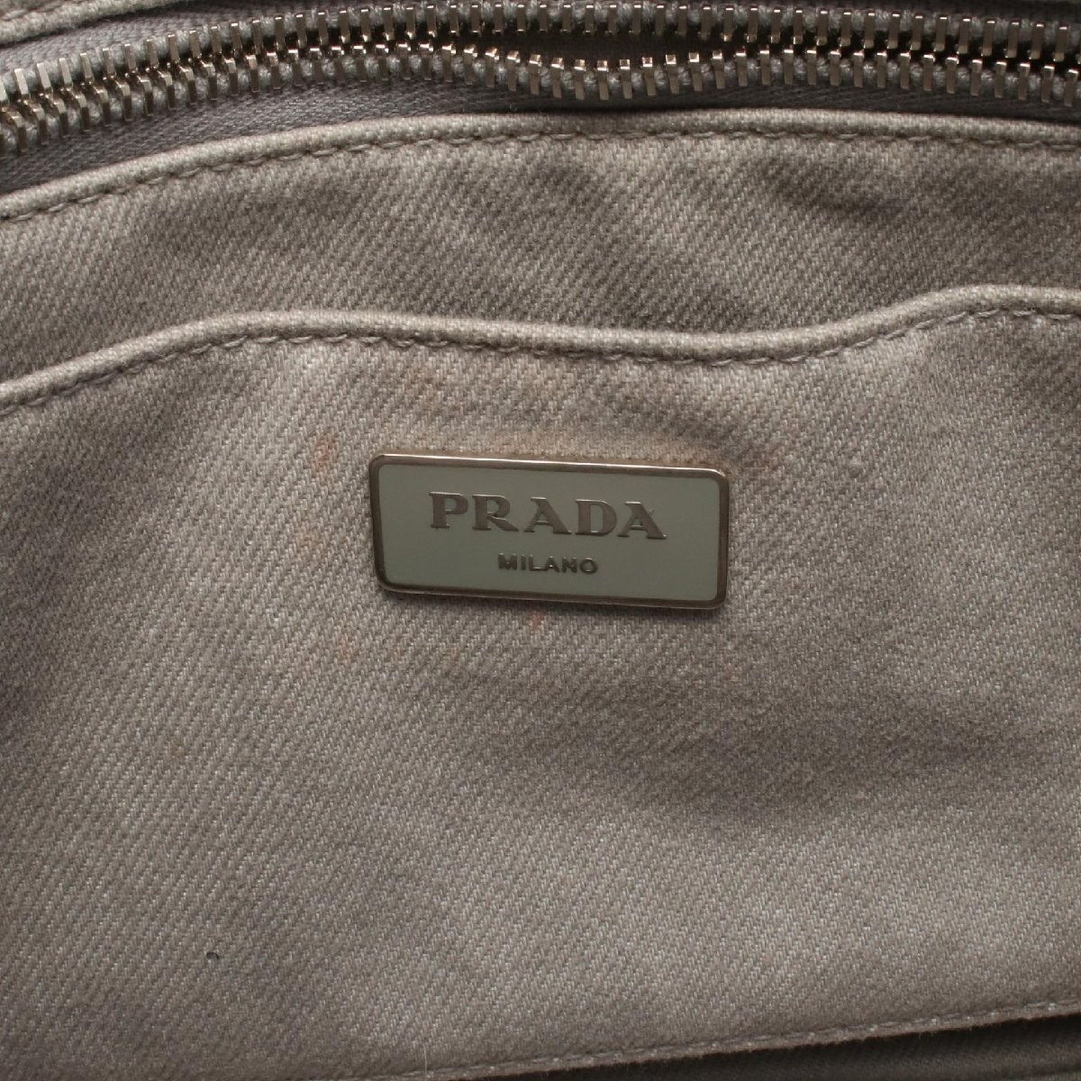 Prada DENIM CANAPA Canapa Mini  PRADA Denim Tote Bag Denim Canvas Used Ladies fr thumbnail 4