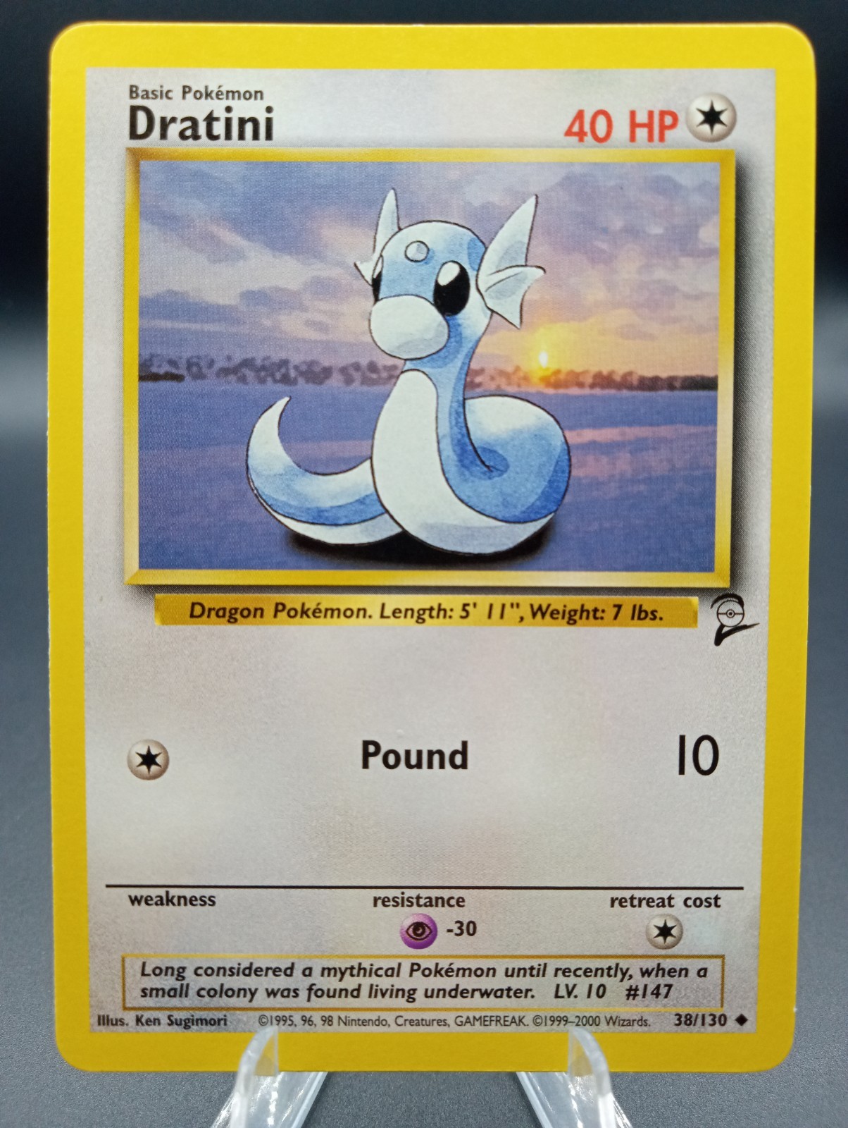 1999 Pokemon Base Set 2 Dratini #38 EXTREMELY LP