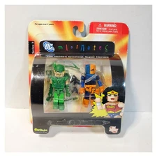 DC Minimates GREEN ARROW DEATHSTROKE Figures Series 3 Art Asylum 2006 BOX DAMAGE