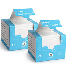 Face Towels Disposable-100Ct 2 Box , Clean Facial Towelettes for Sensitive Skin