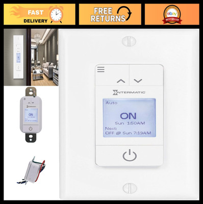 7-Day In-Wall Programmable Timer - Automatic Astronomic Control, DST Adjustment,