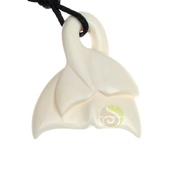Pendentif queues de baleine Maori - Cadeau symbolique art Nouvelle-Zélande fait main