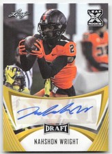 2021 Leaf Draft #BA-NW1 Nahshon Wright Autographs Gold