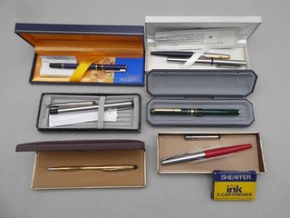 Vintage Fountain Pen & Pen Set Job Lot Cross Parker Sheaffer Waterman Van Gogh