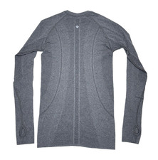 Lululemon Swiftly Tech Shirt Size 4 Long Sleeve Crew Gray Activewear Top