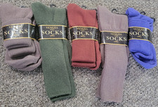 Vtg Venezia Vitale Turn Cuff Slouch Socks Sz 10-12 Cotton Nylon USA - Lot Of 5