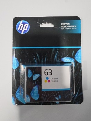 SEALED Genuine HP 63 Tri-Color Ink Cartridge Standard Yield F6U61AN 