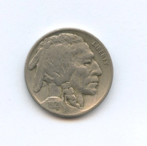 1921 Buffalo Nickel - Nice Fine Condition, Free Shipping