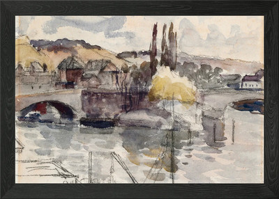 Corneille Brücke in Rouen Gerahmtes Wandbild Poster Leinwanddruck Bild