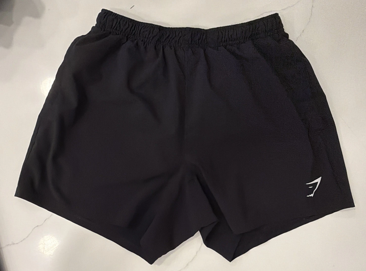 Gymshark Men’s Black Athletic Running Gym Shorts Elastic Waist Size Small 5 inch