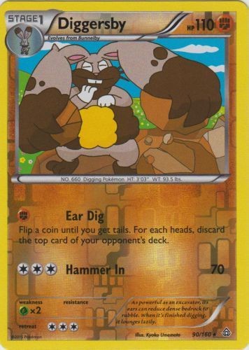 Diggersby - 90/160 - Rare - Reverse Holo LP Primal Clash