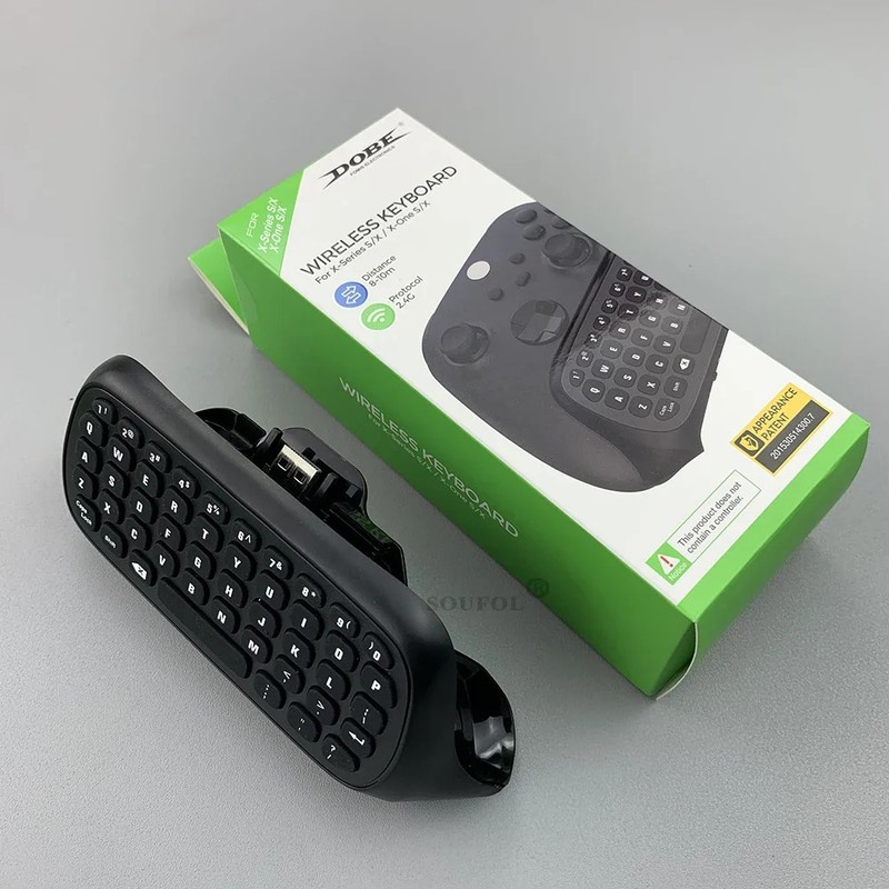 Wireless Mini Keyboard Gaming Chatpad Audio/Headset Jack for Xbox X/S/One USB UK