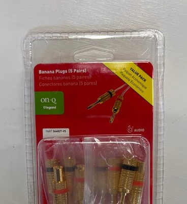 On-Q Legrand Banana Plugs 5 Pair Value Pack
