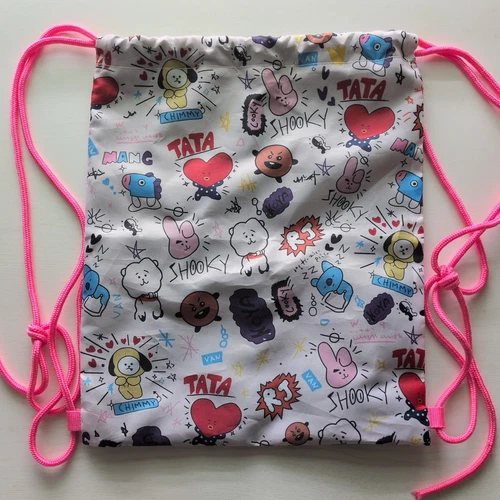 BT21 Line Friends BTS Personajes Cordón Mochila Bolso para Libros Escuela