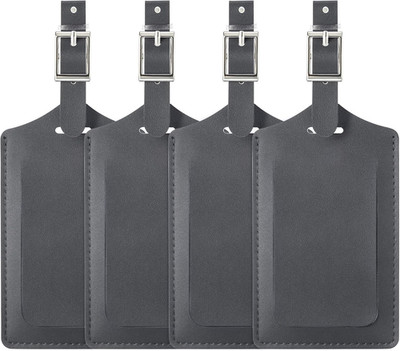 Luggage Tags for Suitcases PU Leather Travel Tags Bag Tags Privacy Protection Tr