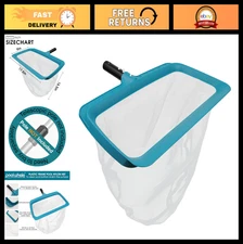 Extra Wide Pool Skimmer Net - Ultra Fine Mesh Leaf Rake for Easy Cleaning