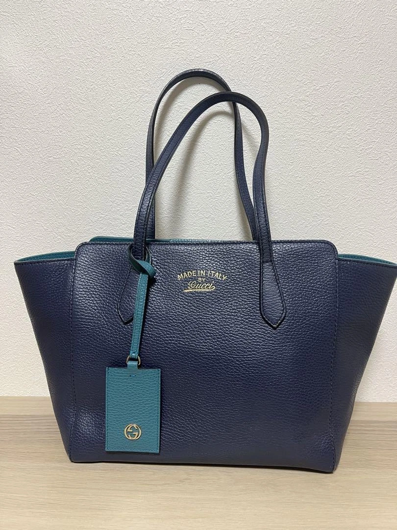 Sac fourre tout Gucci bleu bicolore m2_0406