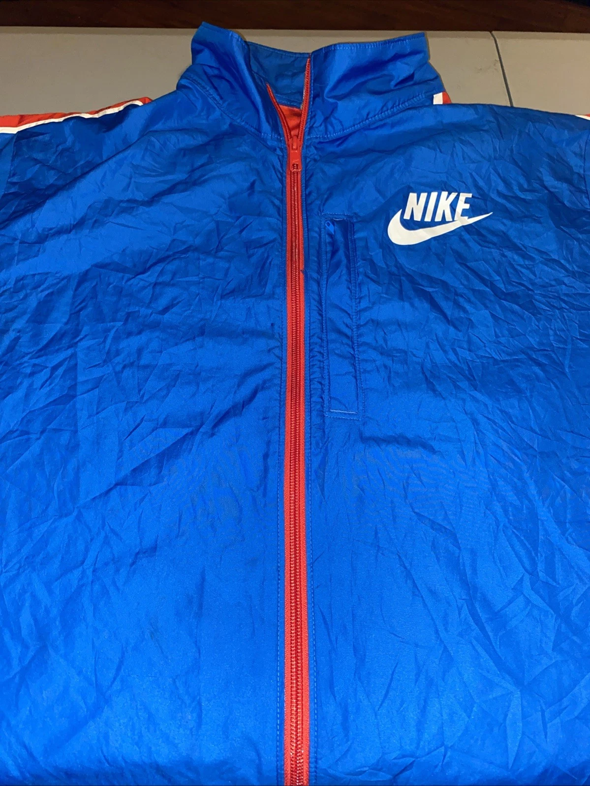 Nike Sportswear Windbreaker Jacket Mens Large CL Full Zip Lightweight Mock Neck
