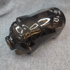 Libbey Glass Pig Went To Market 5 Gallon Piggy Bank 19" Large Vtg No Cork