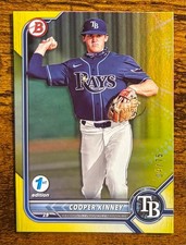 Cooper Kinney RC - 2022 Bowman 1st Edition - Rays - Yellow Foil  /75