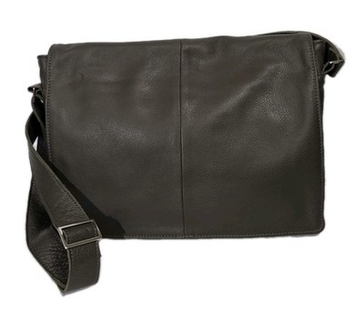 Garrett Leather Company Soft Leather Messenger Laptop Bag Green Shoulder Bag USA