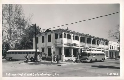Madison FL Florida Pittman Hotel & Cafe RPPC Photo Postcard COPY