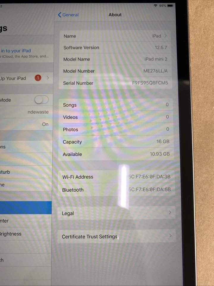 Unlocked Apple iPad Mini 2 32GB Wi-Fi 7.9" Space Gray A1489 (ME276LL/A) x N43 - Image 2 of 4