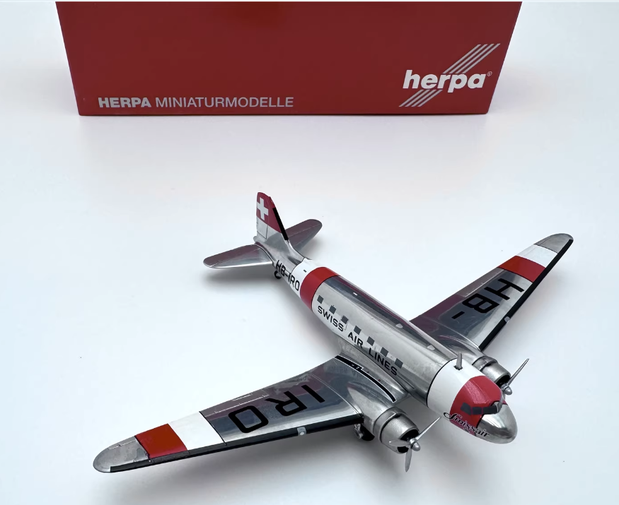 Herpa Wings Swissair Douglas Dc-3 1 200 Hb-iro 570558 for sale