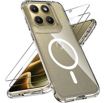 Magnetic for Clear Case with 2 Pack Tempered Glass Screen Motorola Edge 2026